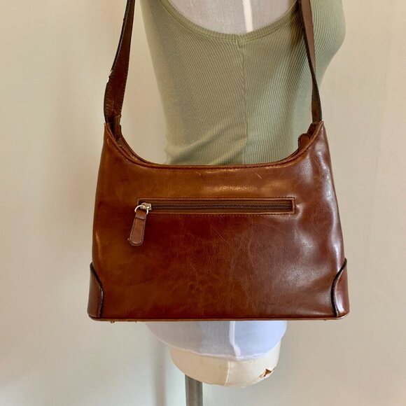 VTG Leather Hungun Egyptian Hieroglyphic Brown Hand Bag Purse Goddess Carving - Picture 7 of 15